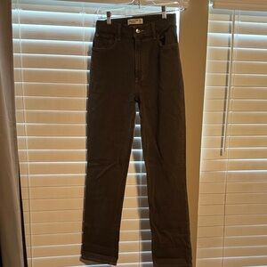 Abercrombie & Fitch Women’s Dark Brown Straight Jeans